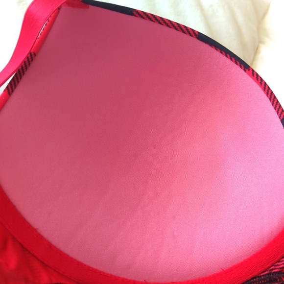 Victoria's Secret Pink Plaid Wear Everywhere Bra Adjustable Straps - Picture 6 of 7